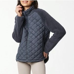 Bernardo Mixed Media Performance Quilted/Sherpa Jacket